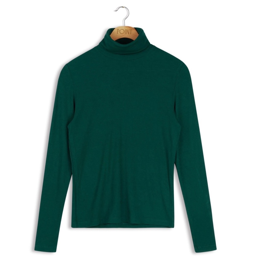 Point Crop L/S Turtleneck Pine